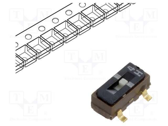 Slide Switch, SPDT, On-On, Surface Mount, CJS Series, 100 mA