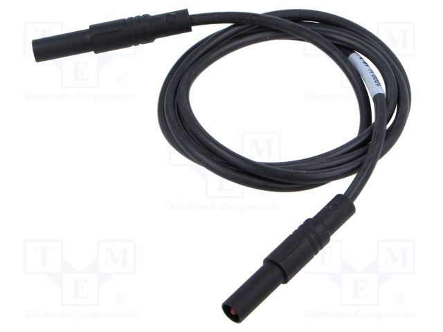 Test lead; 16A; banana plug 4mm,both sides; insulated; Len: 1m