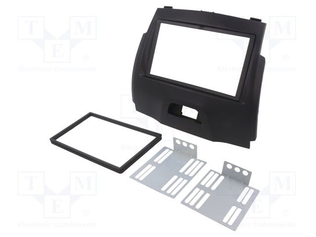 Radio mounting frame; Chevrolet,Isuzu; 2 DIN; black