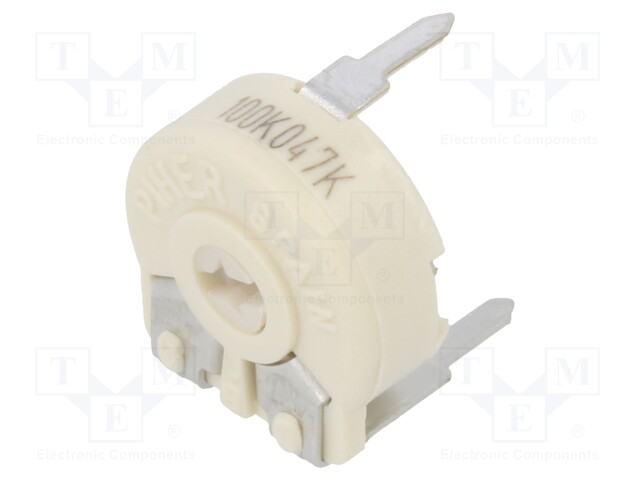 Potentiometer: mounting; single turn,horizontal; 100kΩ; 330mW