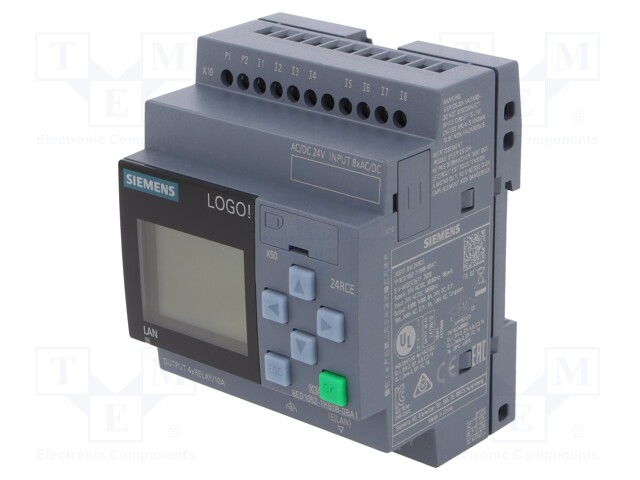 Programmable relay; 10A; IN: 8; Anal.in: 0; Analog.outputs: 0; OUT: 4