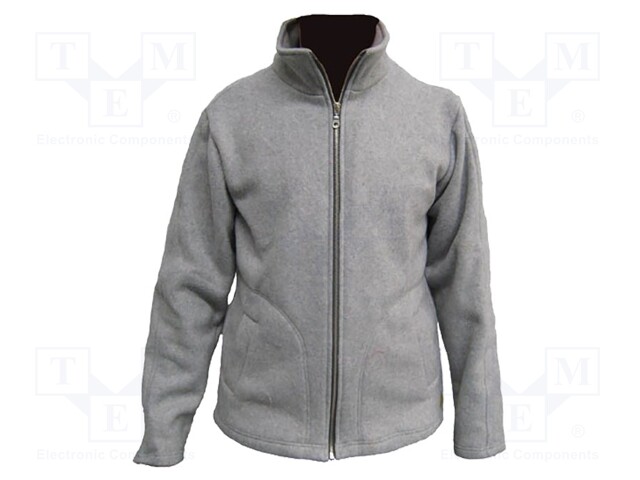Fleece; ESD; XS; IEC 61340; polyester,carbon fiber; grey