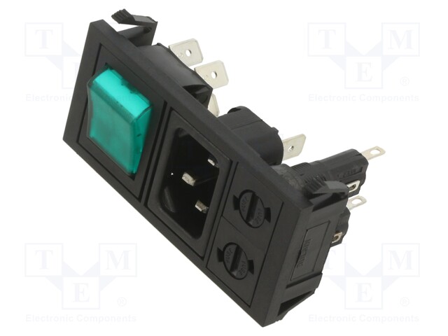 Connector: AC supply; socket; male; 10A; 250VAC; -40÷70°C