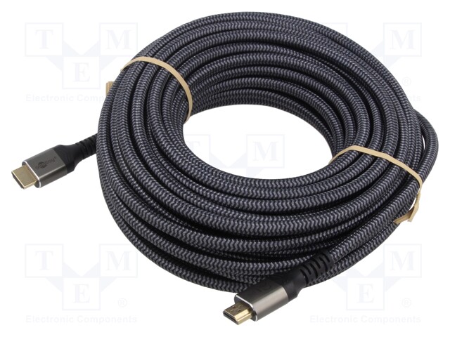 Cable; HDMI 2.0; HDMI plug,both sides; PVC; Len: 15m; black-gray