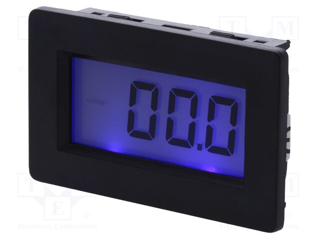 Voltmeter; digital,mounting; 0÷200mV; on panel; snap fastener