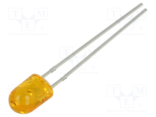 LED; oval; 5.1x4.3mm; orange; 750÷1560mcd; 100/40°; Front: convex