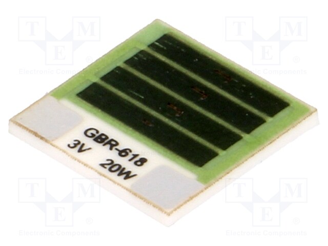 Resistor: thick film; heating; glued; 450mΩ; 20W; 12.7x12.7x1mm