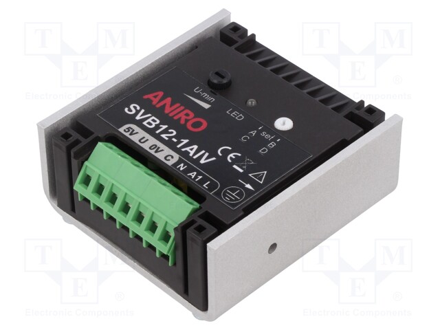 Voltage regulator; 230VAC; for DIN rail mounting; IP20; 12A