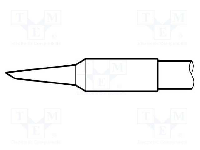 Tip; conical sloped; 1.2mm; longlife