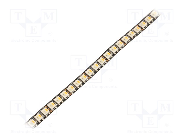 Programmable LED tape; RGBW; 5050; 5V; LED/m: 144; 8mm; black PCB