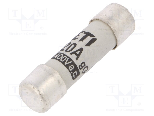 Fuse: fuse; gG; 20A; 400VAC; cylindrical; 10,3x38mm