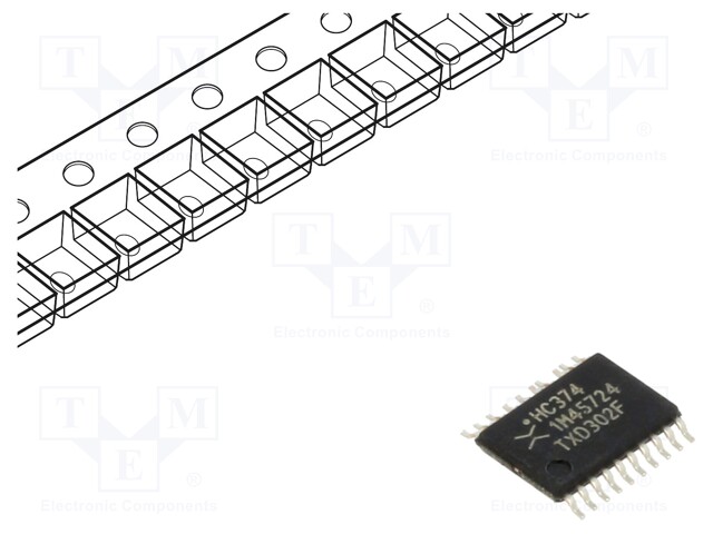 IC: digital; octal,D flip-flop; Ch: 8; CMOS; HC; SMD; TSSOP20