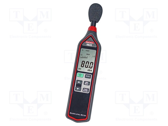 Meter: sound level; LCD 4 digits; Sound level meas: 30÷130dB