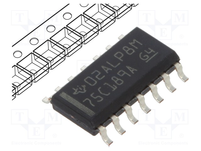 IC: interface; line receiver; RS232; 1000kbps; SOIC14; 4.5÷6VDC