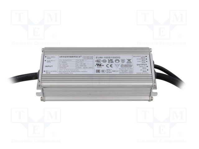 Power supply: switched-mode; LED; 100W; 34÷95V; 1050÷1500mA; OUT: 1