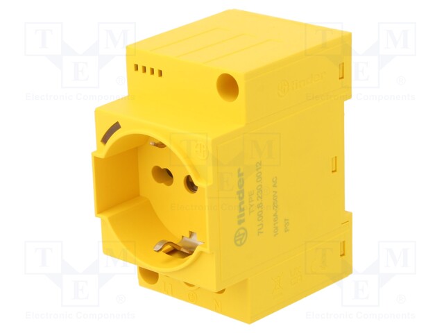 Connector: AC supply; female; socket; 250VAC; 16A; Type: with LED