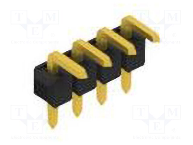 Connector: pin strips; pin header; male; PIN: 4; 2.54mm; THT; 1x4