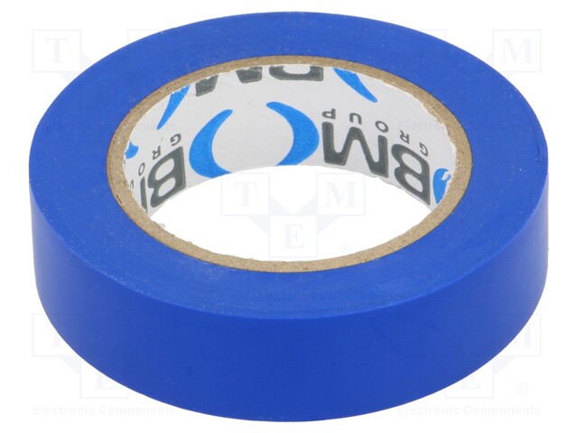 Tape: electrical insulating; W: 15mm; L: 10m; Thk: 0.15mm; blue; 200%