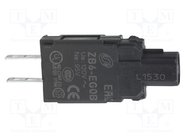 Illuminating unit; 16mm; Harmony XB6; -40÷70°C; front; 120VAC