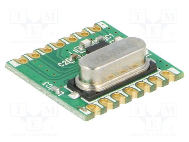 Module: RF; FM receiver; FSK,GFSK,OOK; 868MHz; 4-wire SPI