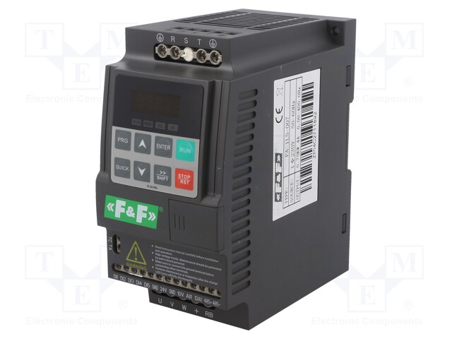 Inverter; Max motor power: 1.5kW; Usup: 220÷240VAC; 0÷300Hz; IN: 6