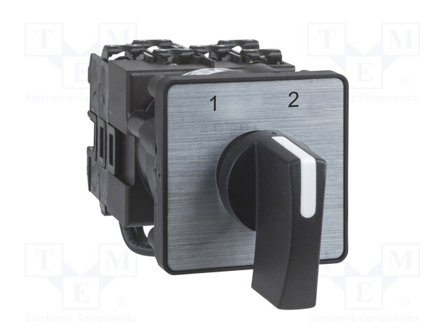 Switch: cam switch; Stabl.pos: 2; 12A; 1-2; Poles: 2; Pos: 2