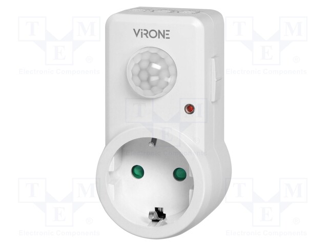 Motion sensor; plug-in; 230VAC; IP20; -20÷40°C; 9m; 120°; 1.2kW