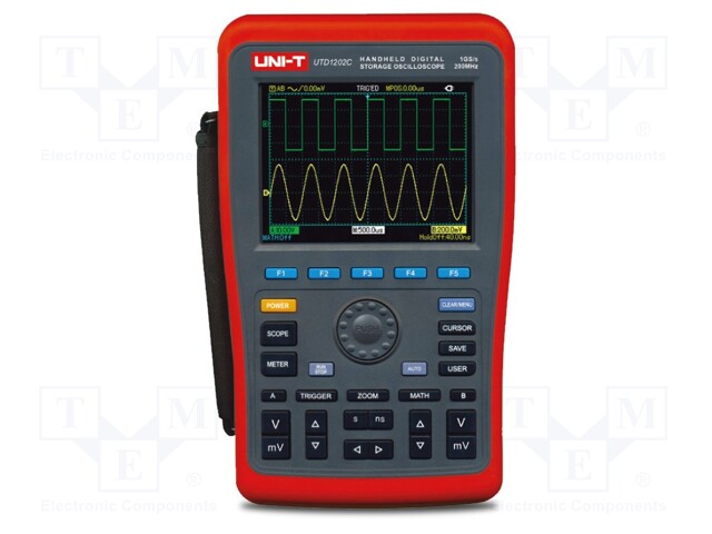 Handheld oscilloscope; 200MHz; LCD TFT 5,7"; Ch: 2; 1Gsps; 7.5kpts