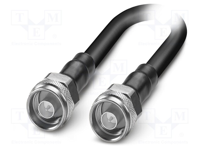 Cable; N male,both sides; FRNC; shielded connectors; black; 15m