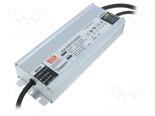 Power supply: switched-mode; Communication: DALI; LED; 320.6W