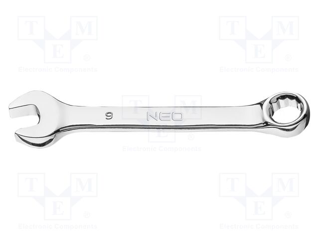 Wrench; combination spanner; 9mm; Chrom-vanadium steel; L: 93mm