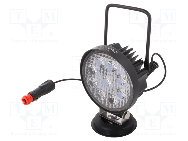 Working lamp; 12W; 1400lm; -30÷60°C; 112x60x200mm; IP67; 10÷30VDC