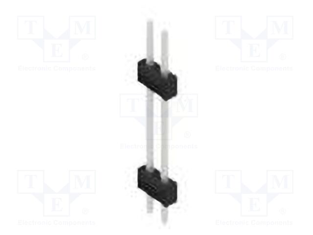 Connector: pin strips; pin header; male; PIN: 2; 2.54mm; THT; 2x1