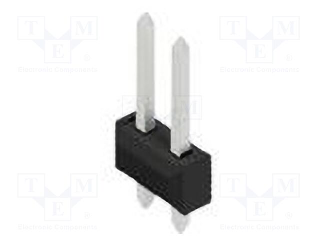 Connector: pin strips; pin header; male; PIN: 2; 2.54mm; THT; 2x1