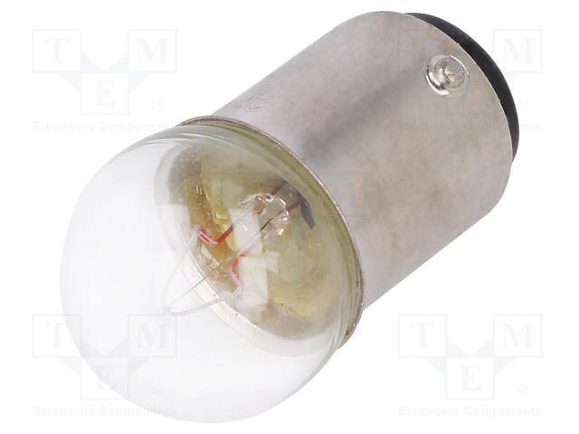 Filament lamp: miniature; BA15D; 28VDC; 5W