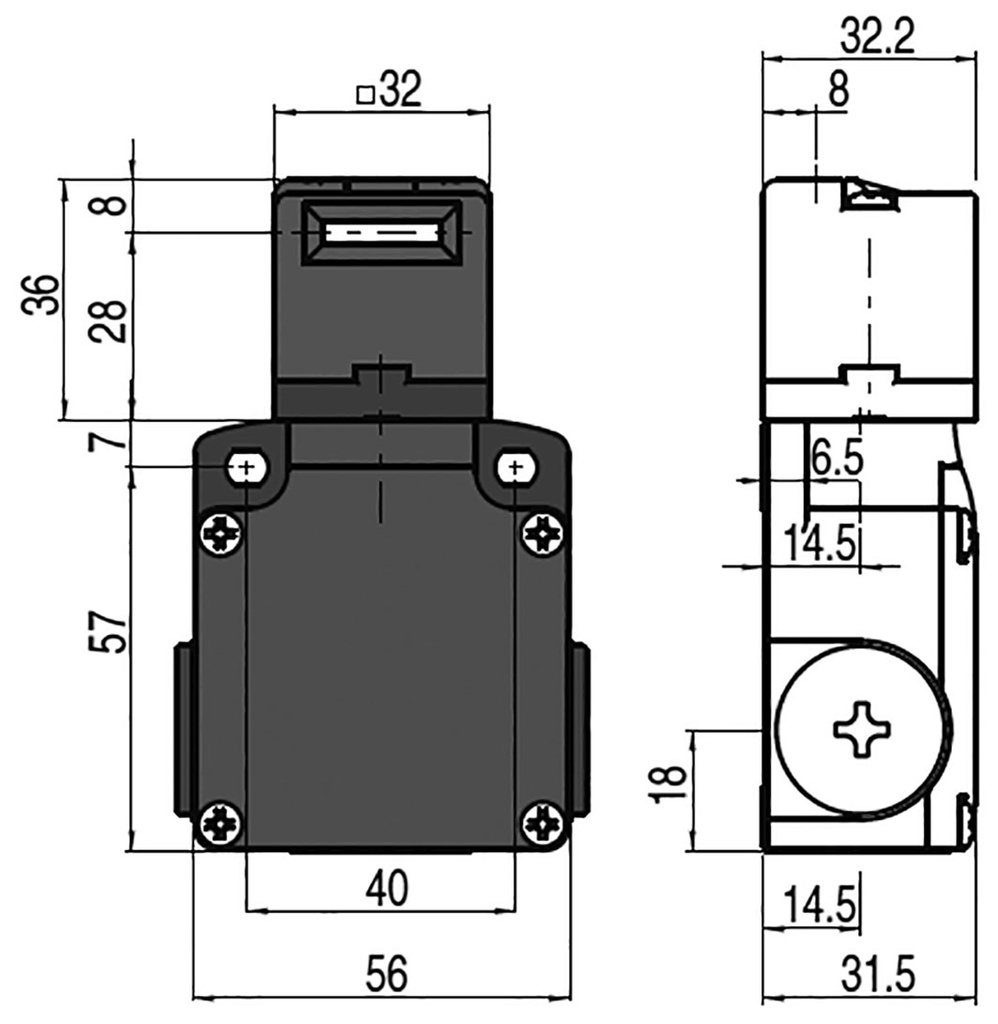 Safety switch: key operated; Series: FL; Contacts: NC x2 + NO