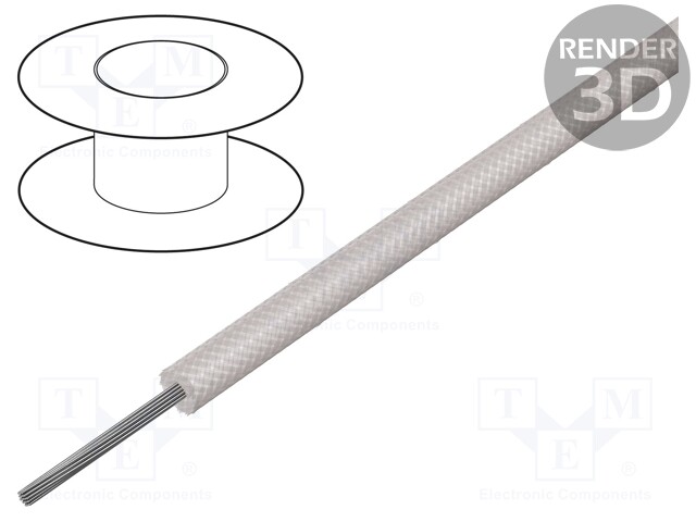 Wire; ÖLFLEX® HEAT 650 SC; stranded; nickel; 1x0,5mm2; fiberglass