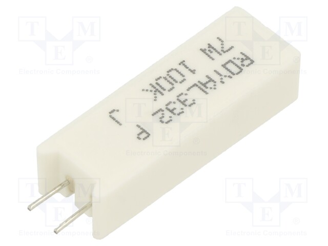 Resistor: wire-wound; cement; THT; 100kΩ; 7W; ±5%; 38x12.5x9mm