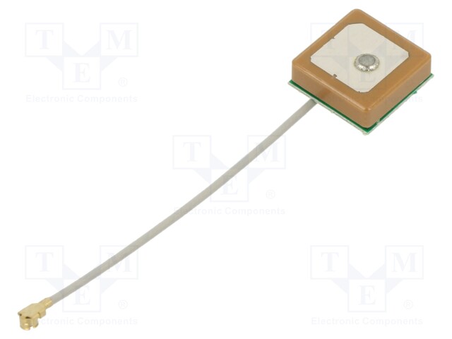 Antenna; GNSS,GPS; 1dBi; RHCP; 15x15x4mm; IPEX; -20÷65°C; Len: 60mm