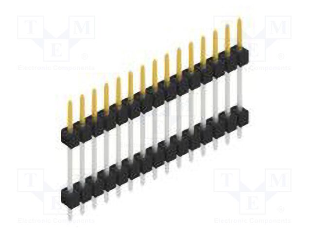 Connector: pin strips; pin header; male; PIN: 15; 2.54mm; THT; 1x15