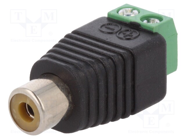 Transition: adapter; mono; RCA socket,terminal block; PIN: 2