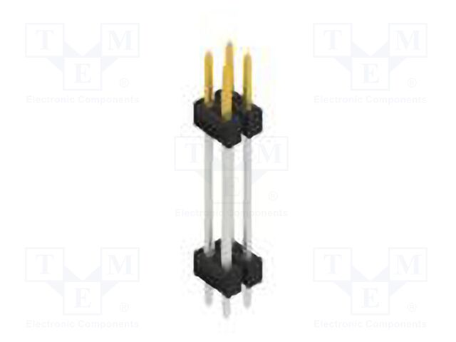 Connector: pin strips; pin header; male; PIN: 4; 2.54mm; THT; 2x2