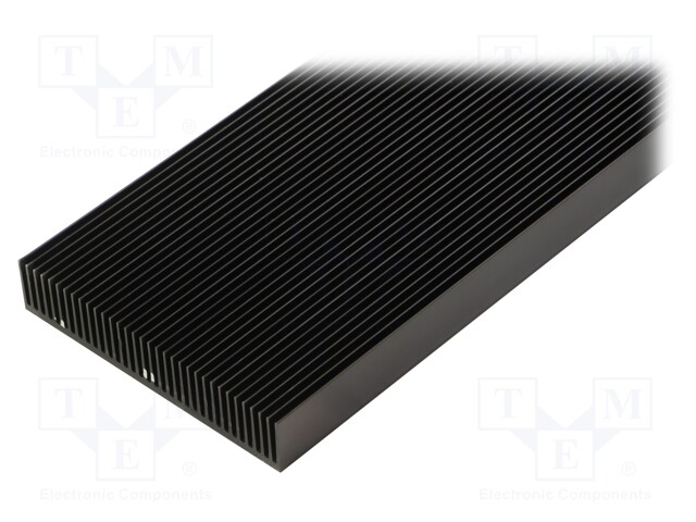 Heatsink: extruded; grilled; black; L: 1000mm; W: 90mm; H: 17mm