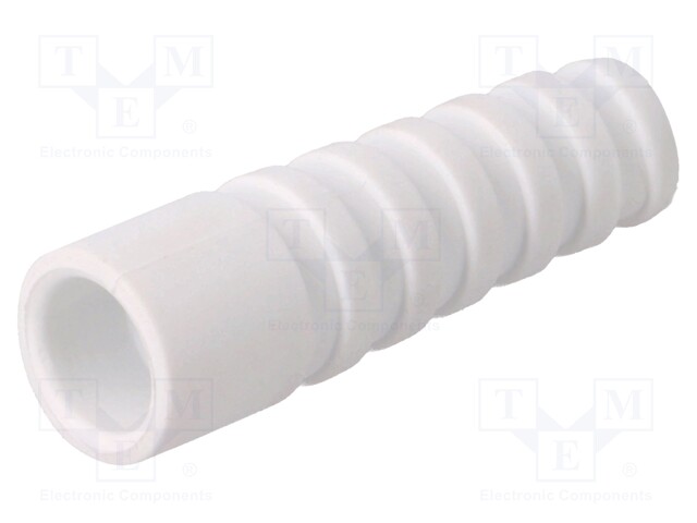 Strain relief; RG59,RG62; white; Application: BNC plugs; 10pcs.