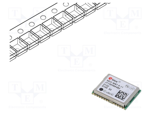 Module: GPS GLONASS/BEIDOU; ±2.5m; NMEA,RTCM,UBX; -167dBm; SMD