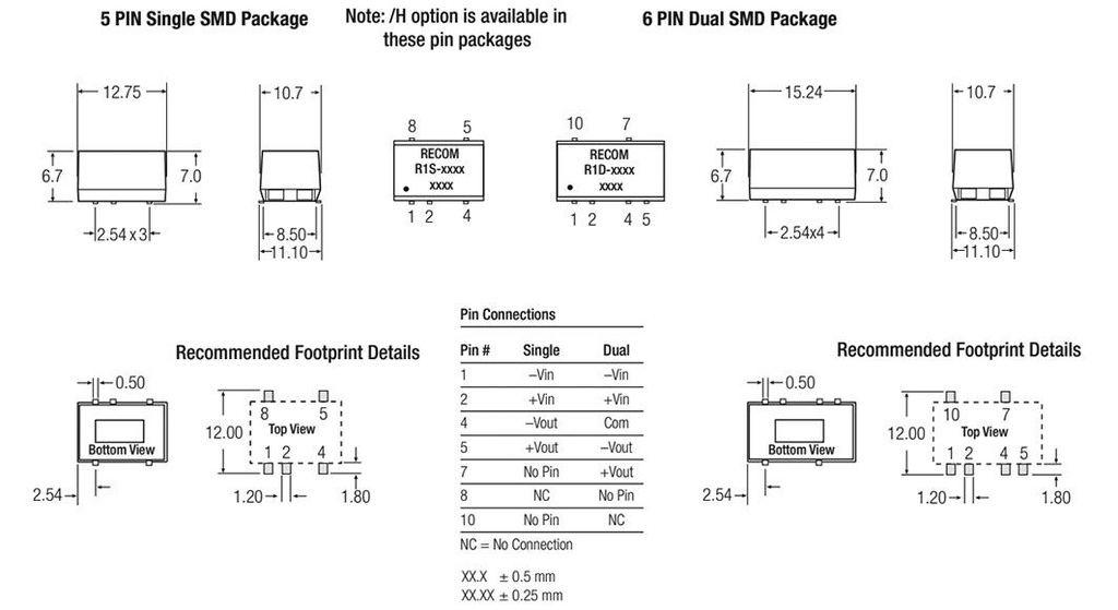 Converter: DC/DC; 1W; Uin: 13.5÷16.5V; Uout: 5VDC; Iout: 200mA; SMD