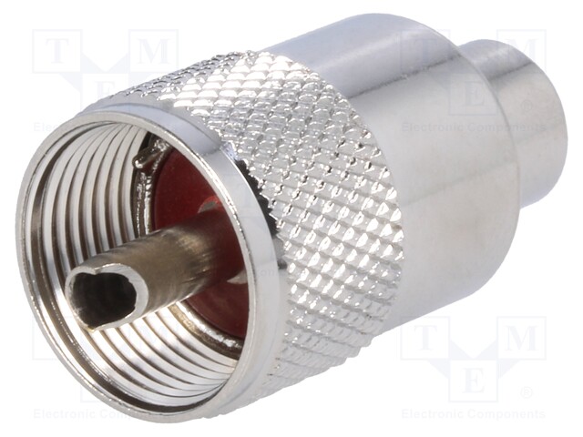 Plug; UHF (PL-259); male; straight; RG59; soldering,twist-on