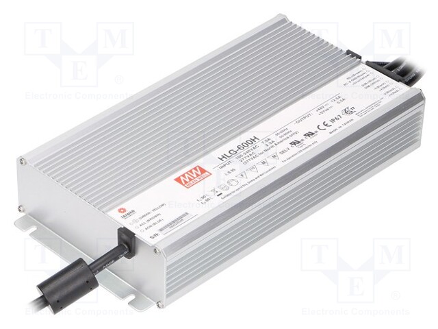 Power supply: switched-mode; LED; 604.8W; 54VDC; 11.2A; 90÷305VAC