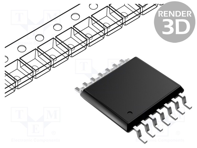 Integrated circuit: rheostat; 50kΩ; I2C; 8bit; TSSOP14; SMD