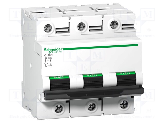Circuit breaker; 230/400VAC; Inom: 100A; Poles: 3; DIN; Charact: D